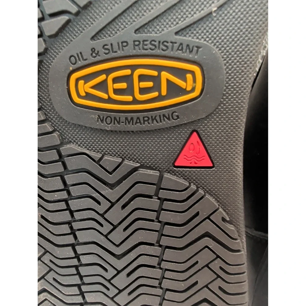 Keen Utility Mens Kenton Mid PTC Soft Toe Black Leather Work Boots Size 11D